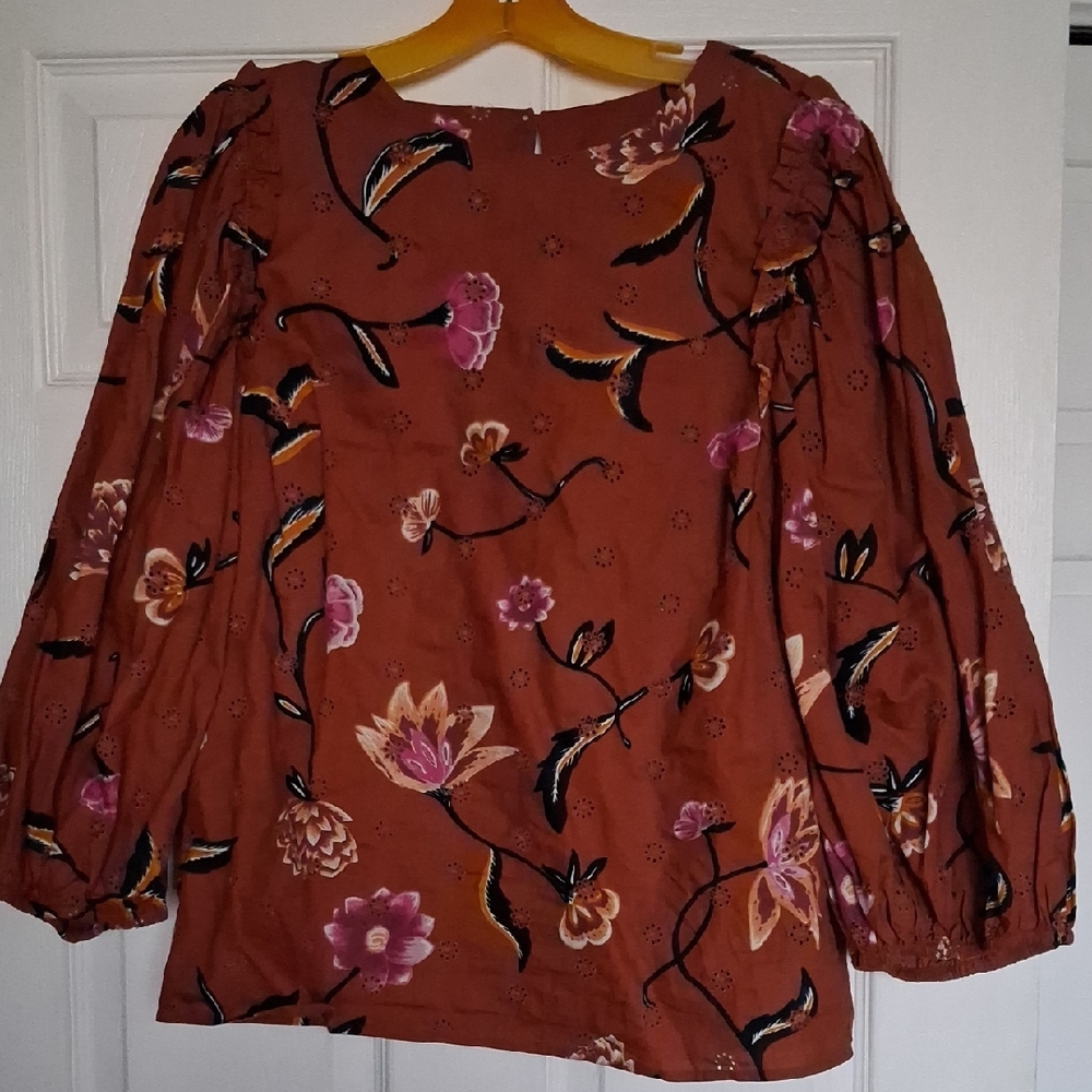 Floral Rust Women's Top